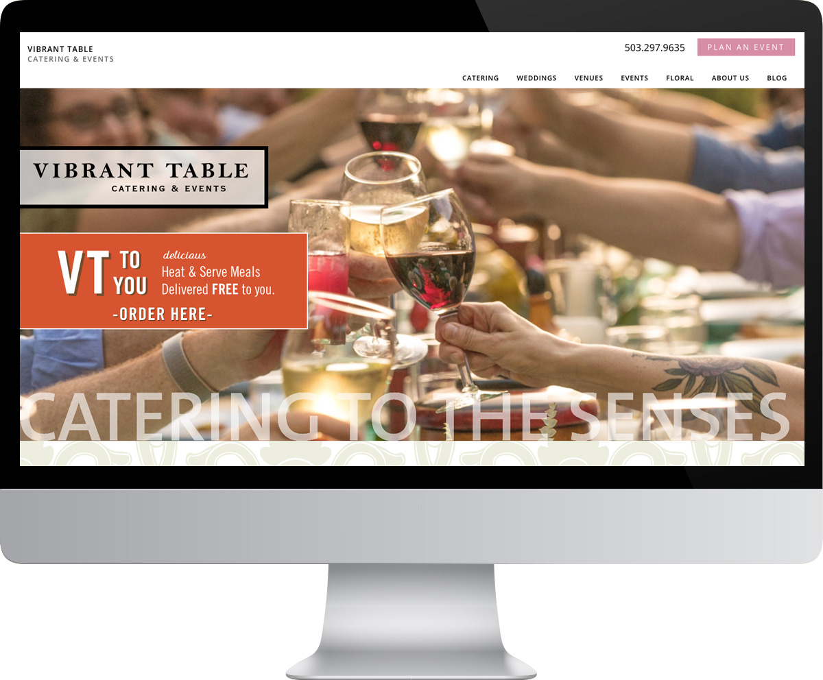 Vibrant Table website by Cuprum Creative